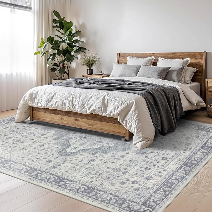 Rugxara Washable Area Rug for Living Room, Vintage Boho Rugs for Office - Image 4