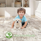 Area Rugs 9x12 Living Room: Washable Large Abstract Soft Rugs Stain Resistant - Image 7