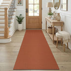 KOZYFLY Orange Runners for Hallway 2.5'x8', Washable Runner Rug, Woven Non Slip by KOZYFLY