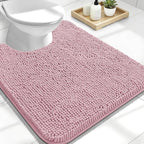 OLANLY Toilet Rugs U-Shaped 24x20, Extra Soft Absorbent Chenille Contour by OLANLY