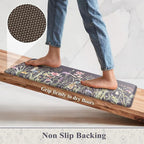 KIMODE Anti Fatigue Kitchen Mat, Farmhouse Floral Kitchen Rugs, Kitchen Floor - Image 4