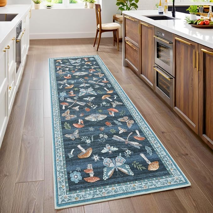 ROYHOME Mushroom Insect Rug 2x6 Runners by ROYHOME
