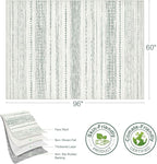 Nakagishi Green Rug Living Room 5x8: Washable Boho Large Neutral Farmhouse Soft - Image 9
