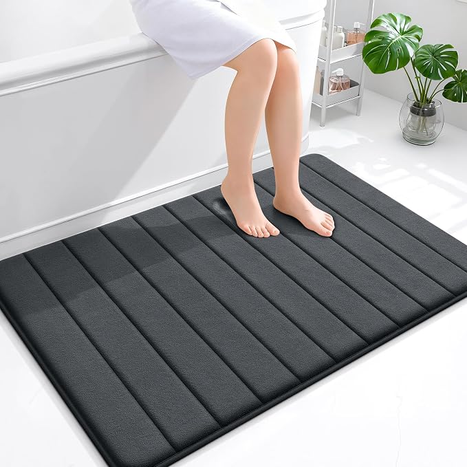 OLANLY Memory Foam Bath Mat 44x32, Super Soft Absorbent Bathroom Rugs, Quick Dry by OLANLY