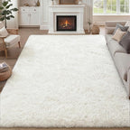 Fluffy Area Rugs 9x12 Living Room Bedroom: Ultra Soft Shag Rug Upgrade Non-Slip by Luxturiy