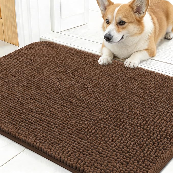 OLANLY Dog Door Mat for Muddy Paws 24x16, Absorbs Moisture and Dirt, Absorbent by OLANLY