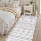 cotiled Hallway 3x12 Runner Rugs: Washable Boho Rugs - Image 3