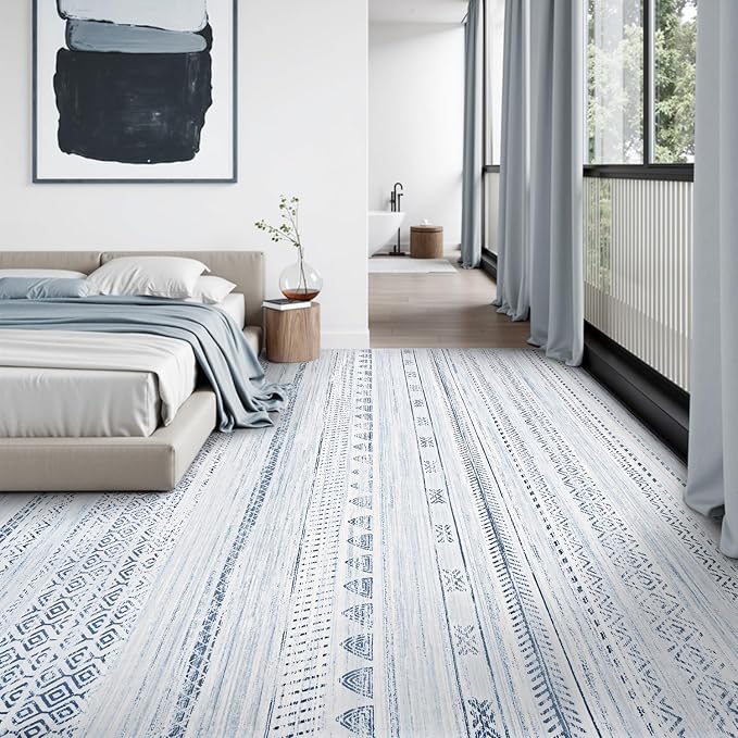10x14 Area Rugs for Living Room Machine Washable Rug Distressed Indoor Carpet - Image 3