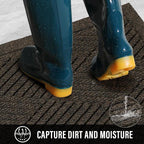 HIYARD Sturdy Front Door Mat, Absorbent Muddy Dirt Resist Welcome Door Mats - Image 2