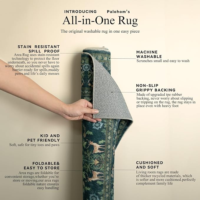 Washable Runners for Hallways Kitchen Rugs: 2'x10' Runner Rug Stain Resistant - Image 5