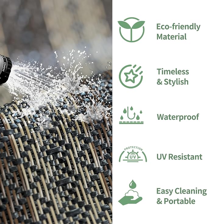 GENIMO Outdoor Rug for Patio Clearance, Lightweight Waterproof RV Camping Mat - Image 6