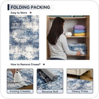 Entryway Rug 3x5 Blue Door Mat Indoor Entrance 36x60, Washable Small Throw Rugs - Image 8