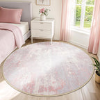 RELEANY Washable Area Rugs 4ft Non-Slip Modern Abstract Soft by RELEANY