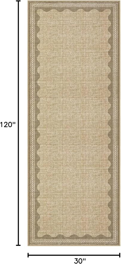 GarveeHome Scalloped 2x10 Runner Rug - Image 2