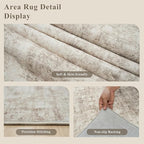 12x15 Area Rug for Living Room – Extra Large Modern Neutral Abstract Washable - Image 6