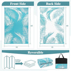 Pauwer Waterproof Outdoor Rug 5x8, Reversible Plastic Straw Patio Camping Rug - Image 2