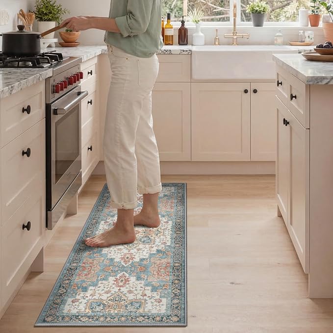 GENIMO Kitchen Rugs Non Slip Washable, 2’x5’ Kitchen Mats by GENIMO