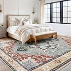Lofus 6x9 Area Rugs for Living Room, Floral Washable Area Rug for Bedroom - Image 2