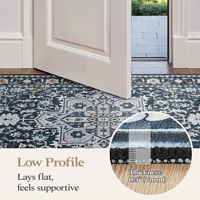 Rugflix 2x3 Small Area Rugs for Entryway, Washable Entrance Door Mat Non-Slip - Image 3