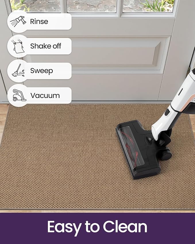 DEXI Ultra Thin Door Mat Indoor Entrance 32x48, Non Slip Rubber Backed Entryway - Image 7