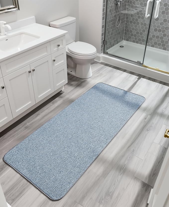 Bosap Bath Mat, Ultra Thin Bathroom Runner Rugs, Large Bath Mats - Image 6
