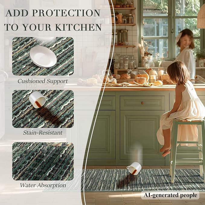 Kitchen Rugs Sets of 2-Non Slip Kitchen Mats - Image 4