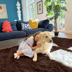 OLANLY 4x5 Machine Washable Accent Rug, Soft Fluffy Shaggy Area Rug - Image 5