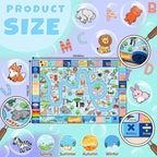 ABC Rug with Alphabet Animals Numbers Shapes, Kids Rugs - Image 2