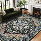 5x7 Area Rugs, Vintage Washable Area Rug - Image 2