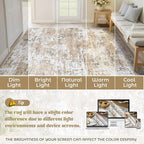 XLUEZ 2x8 Runner Rug for Hallway, Washable Modern Abstract Runner Rugs Neutral - Image 8