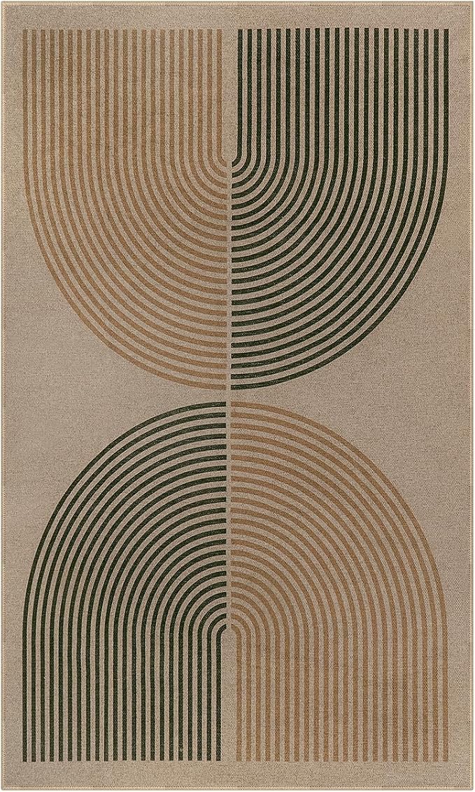 Lahome Modern Rainbow Easy Jute 3x5 Patio Rug, Washable Rugs - Image 9