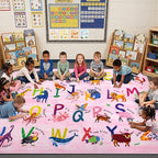 6x9 ABC Classroom Rug for Kids Playroom, Alphabet Rug by Unknown