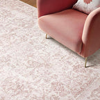 Rugxara Washable Area Rug for Living Room & Bedroom, Light Pink Rugs for Women - Image 2