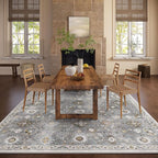 Machine Washable Rug for Living room: 6x9 Area Rugs Boho Vintage Rugs Stain - Image 5