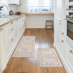 GRANNY SAYS Boho Kitchen Rug Sets of 2, Non Slip Washable Faux Wool Kitchen Mats - Image 7