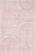 Lahome Abstract Washable Rugs, 4x6 Pink Rug - Image 8