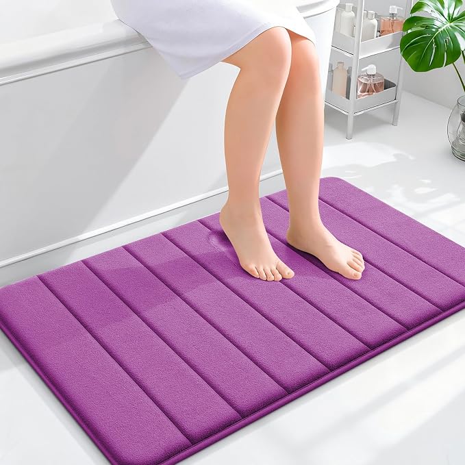 OLANLY Memory Foam Bath Mat 36x24, Super Soft Absorbent Bathroom Rugs, Quick Dry by OLANLY