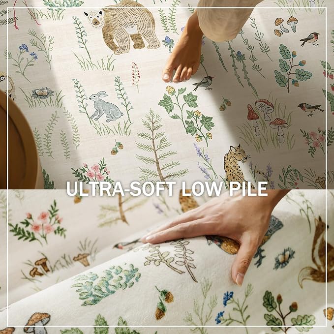 8x10 Area Rugs for Living Room: Washable Bedroom Rug Boho Stain Resistant Non - Image 5