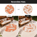 Pauwer Waterproof Outdoor Rug 6ft, Reversible Plastic Straw Patio Camping Rug - Image 2