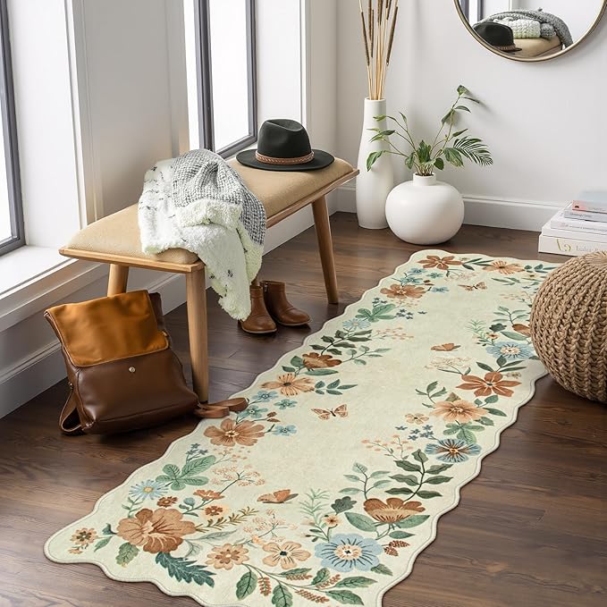 Lahome Floral Kitchen Runner Rug, 2x5 Rug Runners by Lahome
