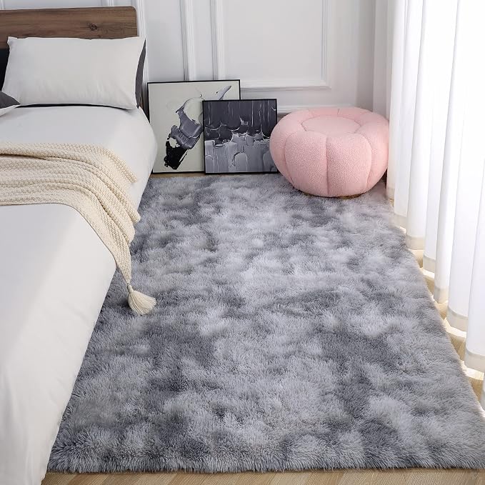 AROGAN Soft Rainbow Area Rugs for Girls Room 4x6 Feet, Fluffy Girls Bedroom Rugs - Image 6