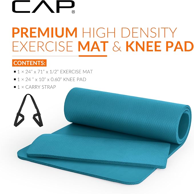CAP Barbell 1/2-Inch High Density Exercise Yoga Mat - Image 2