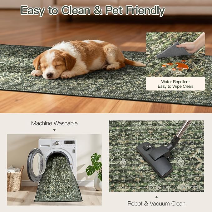 Lofus 2'6"x8' Area Rug for Hallways, Low Pile Soft Carpet Runner for Kitchen - Image 6