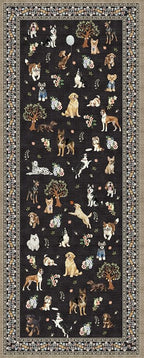 Black Floral Dog Rug Runner, 2x5 Washable Kitchen Mat Ultra-Thin Soft, Non-Slip - Image 6