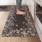 KIMODE Kitchen Anti Fatigue Mats, Farmhouse Kitchen Rugs Sets of 2, Memory Foam by StayinComfortCookwithJoy