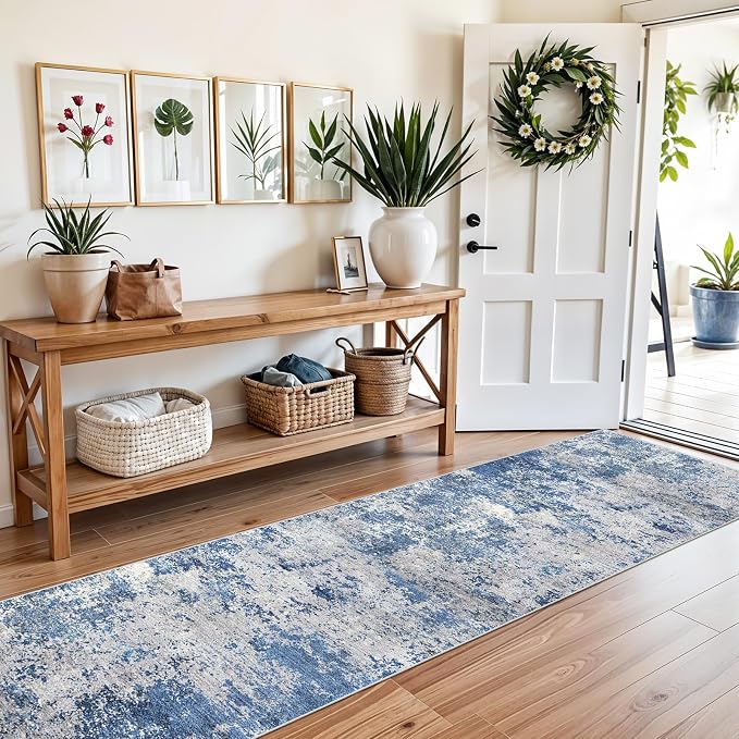 2x10 ft Washable Hallway Runner Rug – Non-Slip Stain-Resistant Low-Pile Long - Image 3