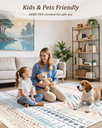 Miukiki 8x10 Area Rug for Living Room Moroccan Washable Rugs Non Slip Indoor - Image 6