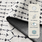 Lahome Moroccan Washable Runner Rug 2x6, Ultra-Thin Geometric Print Distressed - Image 6