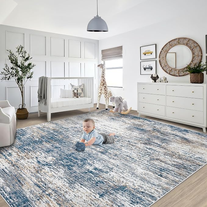 XLUEZ 8x10 Area Rugs for Living Room, Washable Modern Abstract Large Area Rug - Image 7