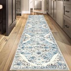 HEBE Hallway Runner Rug 2'8''x12' Washable Vintage Distressed Area Rugs Non - Image 7
